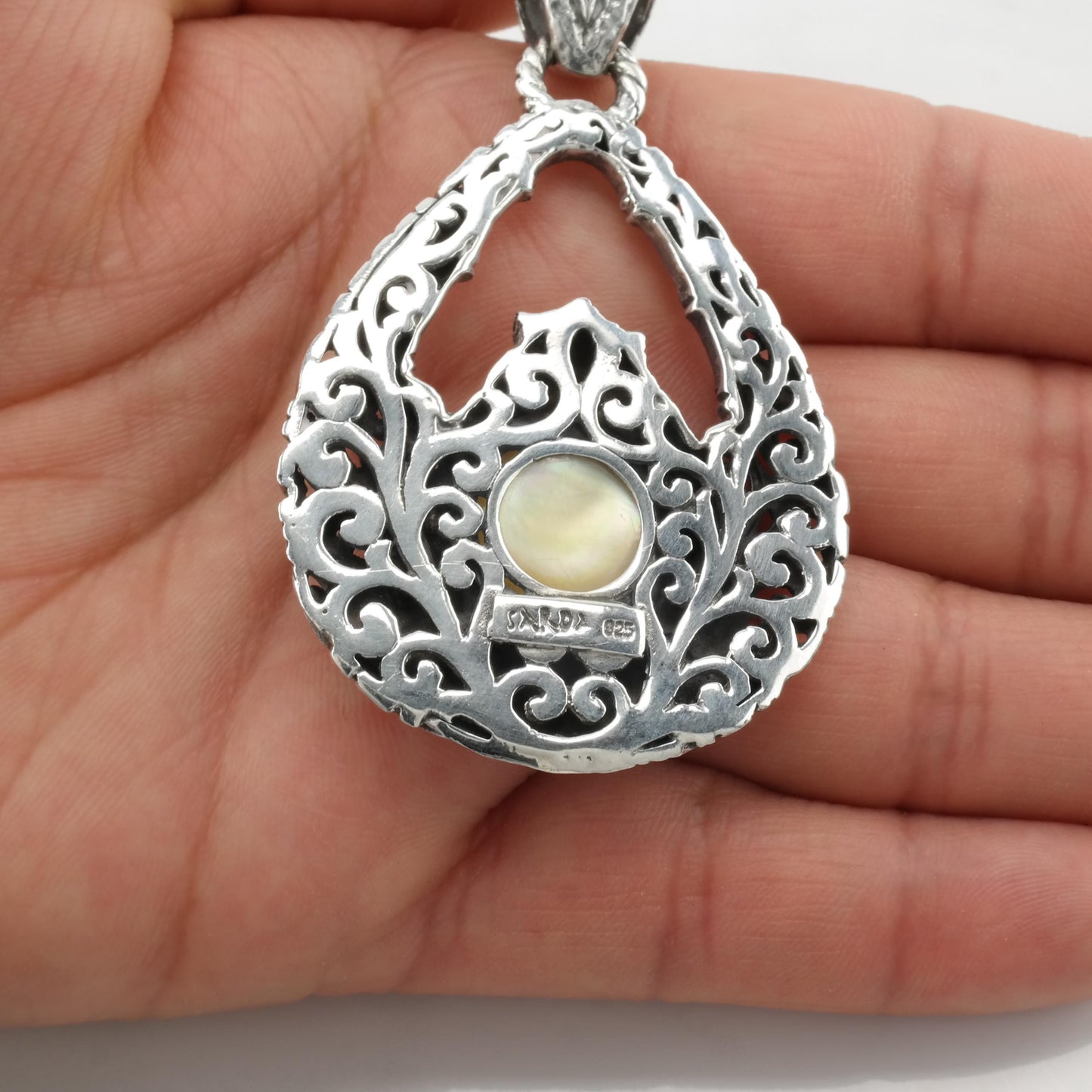 Sarda Monkey Pendant Pearl Sterling Silver