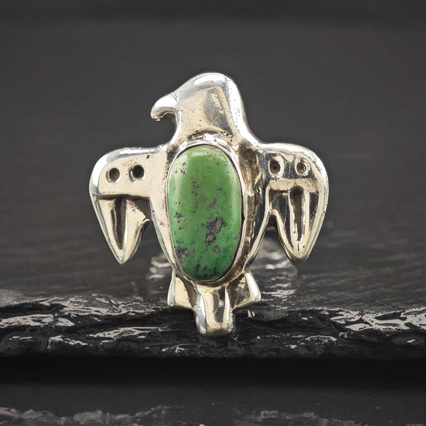 SW Thunderbird Turquoise Ring Sterling Silver
