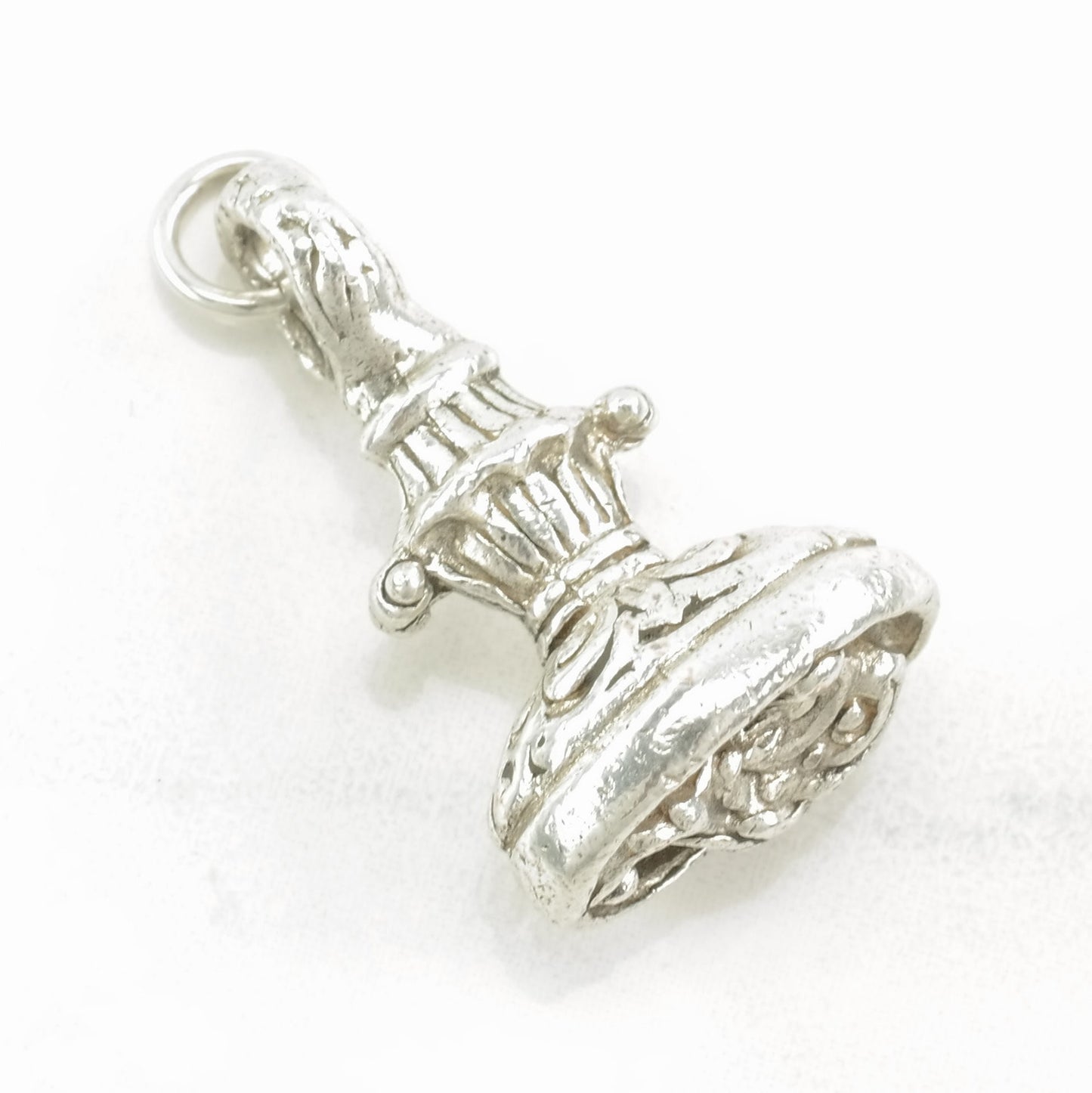 Vintage Victorian Style Wax Seal Sterling Silver Pendant