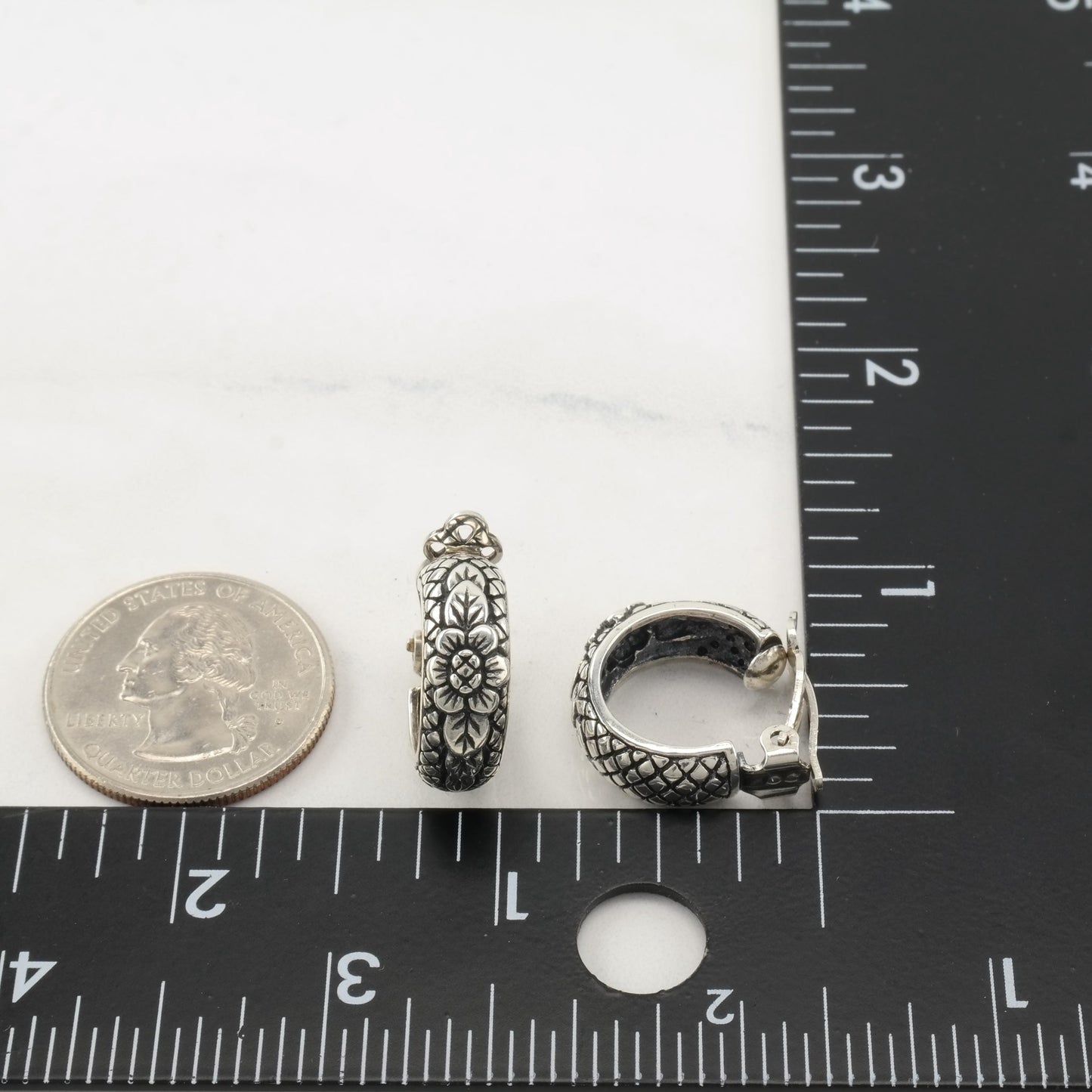 Vintage Stephen Dweck Sterling Silver Clip On/Hoop Earrings