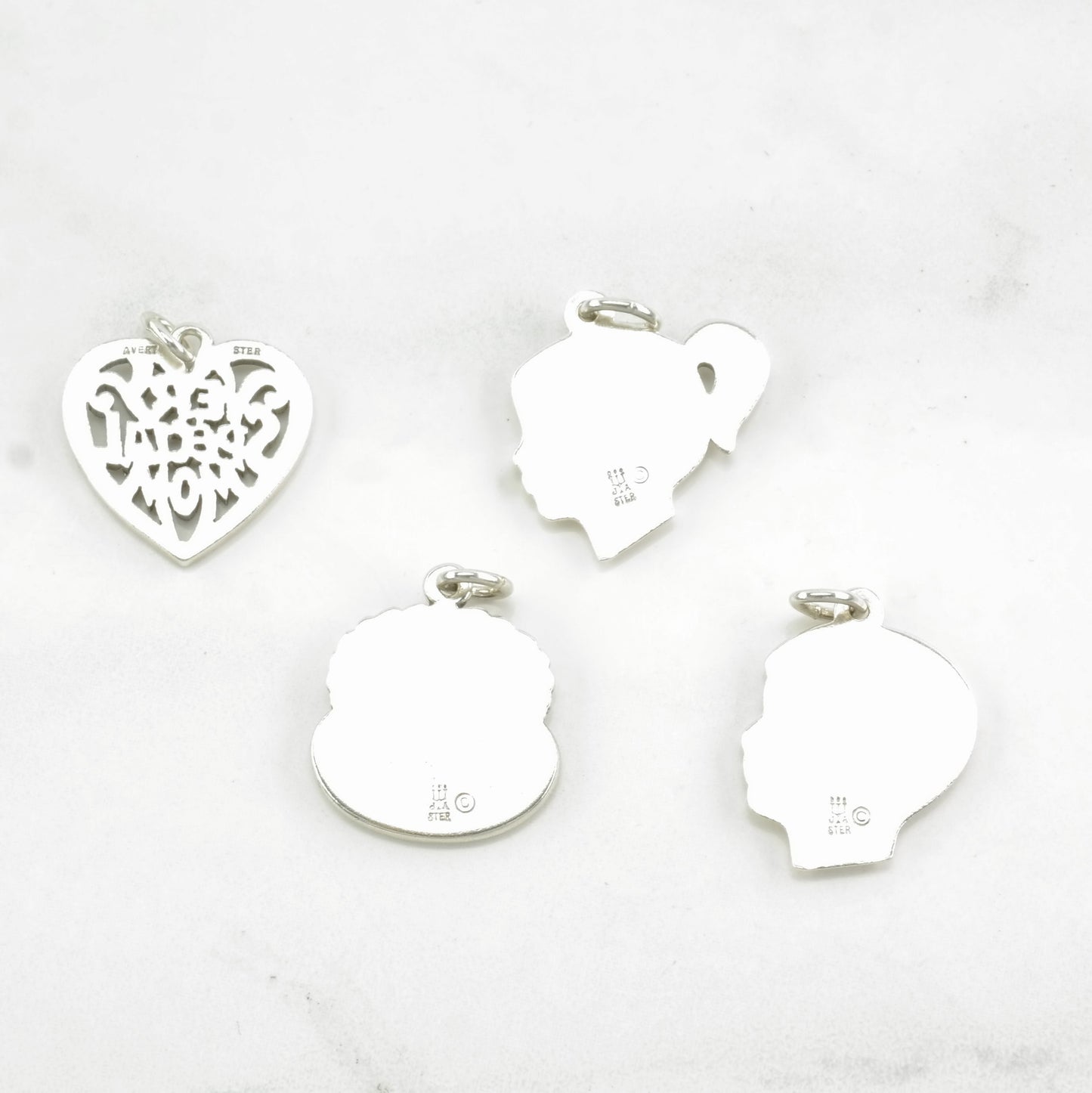 Choice: Vintage James Avery Portrait Cake, Mom Sterling Silver Pendant