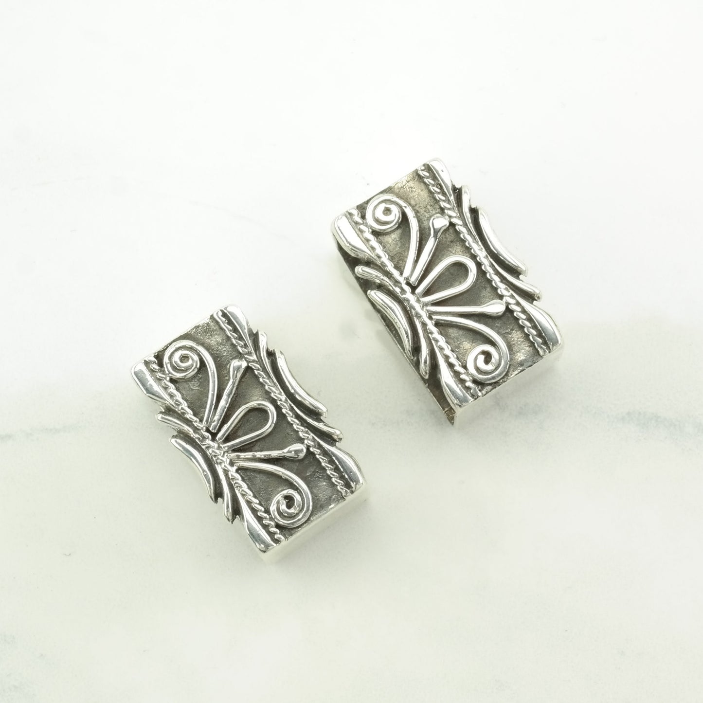 Vintage Getco Inc. Sterling Silver Belt Buckle and Belt Tip