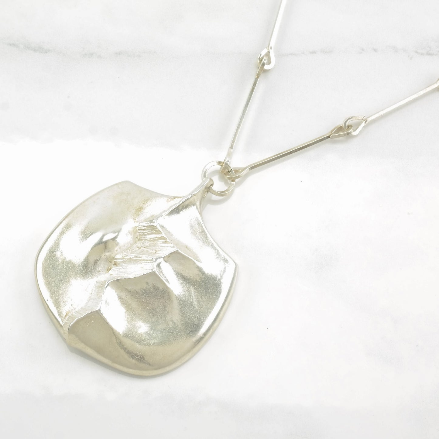 Vintage Modernist Sterling Silver Swedish, Abstract, Modernist Necklace