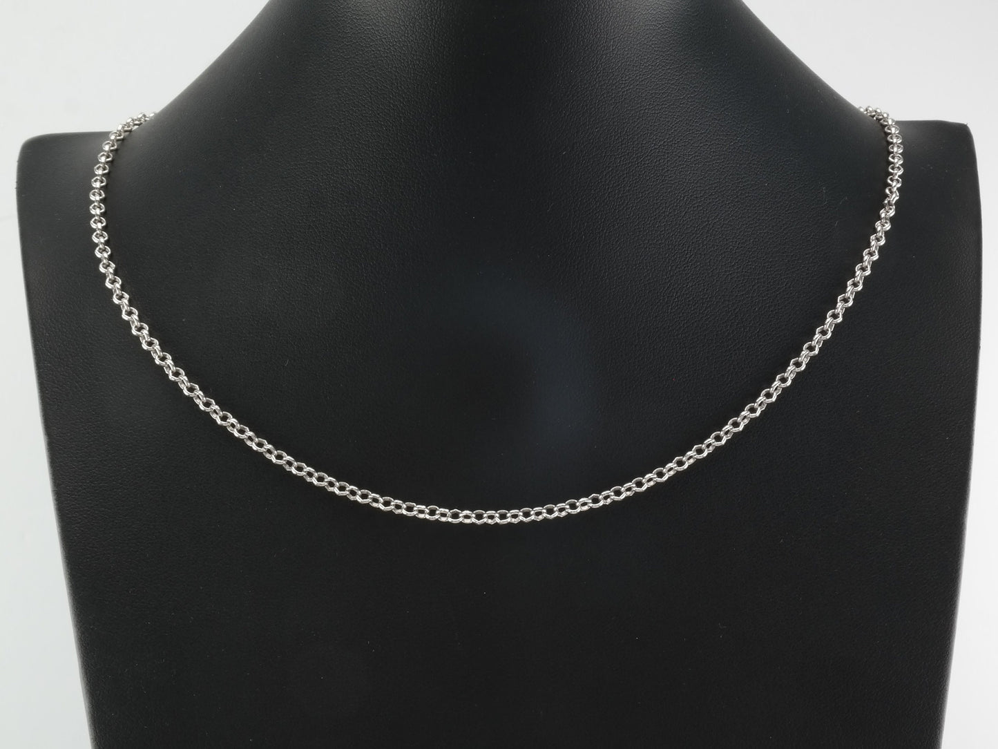 Vintage Minimalist Sterling Silver 3mm 22" Rolo Necklace