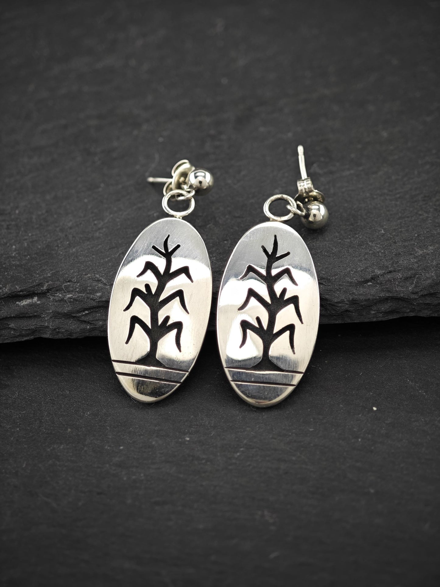 Choice of Hopi Overlay Stud/Dangle Earrings Sterling Silver