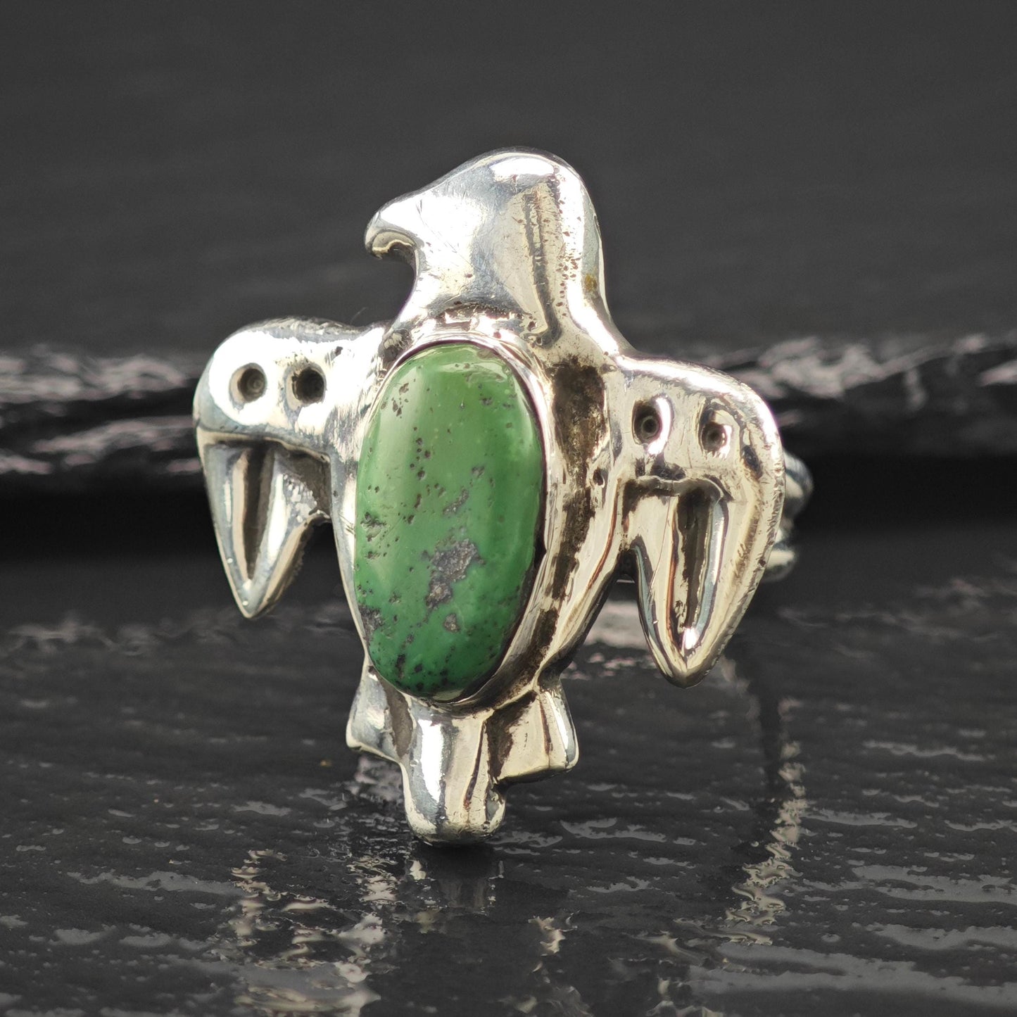 SW Thunderbird Turquoise Ring Sterling Silver