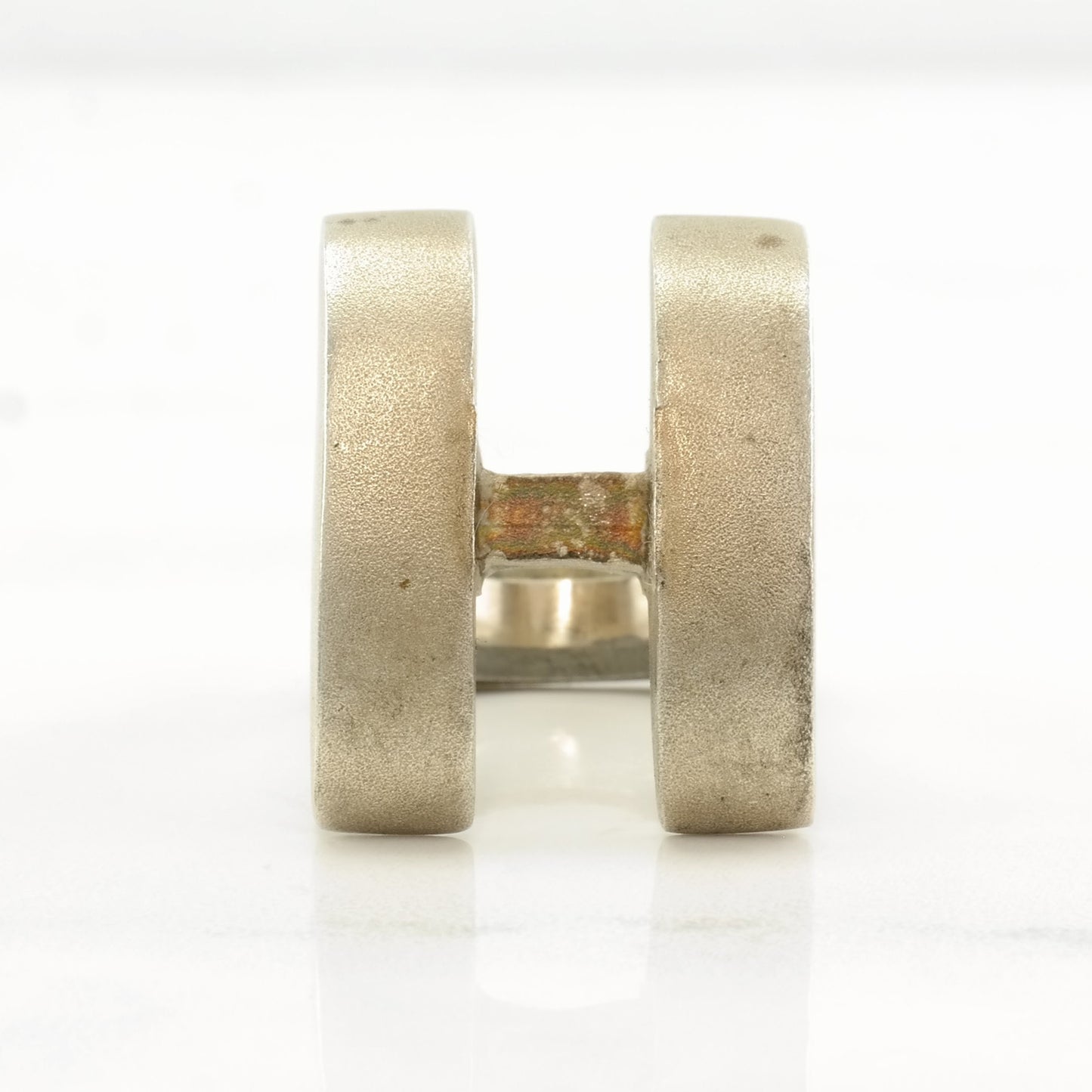 Vintage Sterling Silver Ring Abstract H Size 5 - 5 1/2