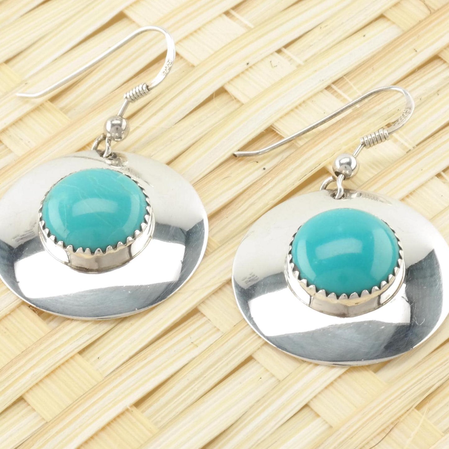 Vintage Navajo, Sterling Silver Fish Hook Earrings