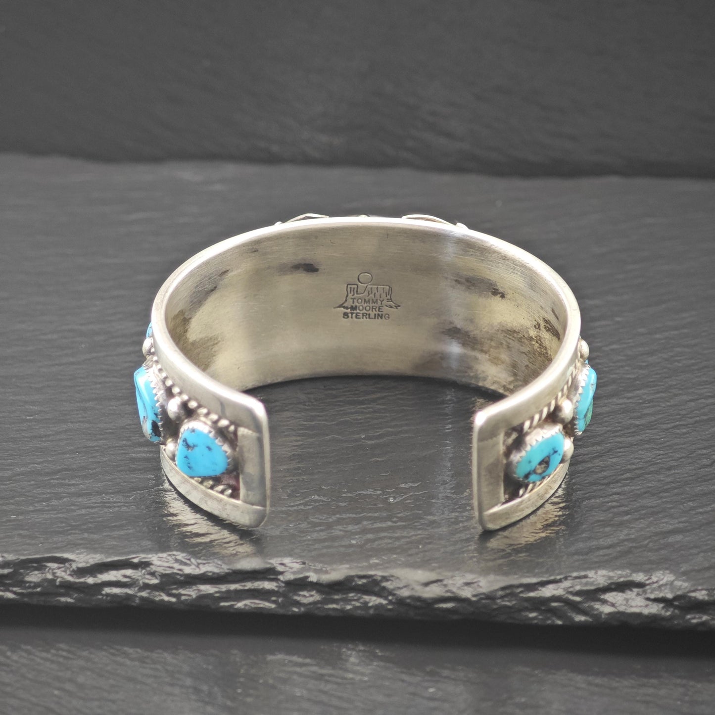 AS IS Turquoise Watch Cuff Sterling Silver Tommy Moore