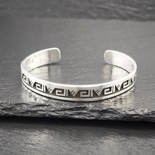 Hopi, Wadsworth, Native American Overlay, Cuff Bracelet Sterling Silver
