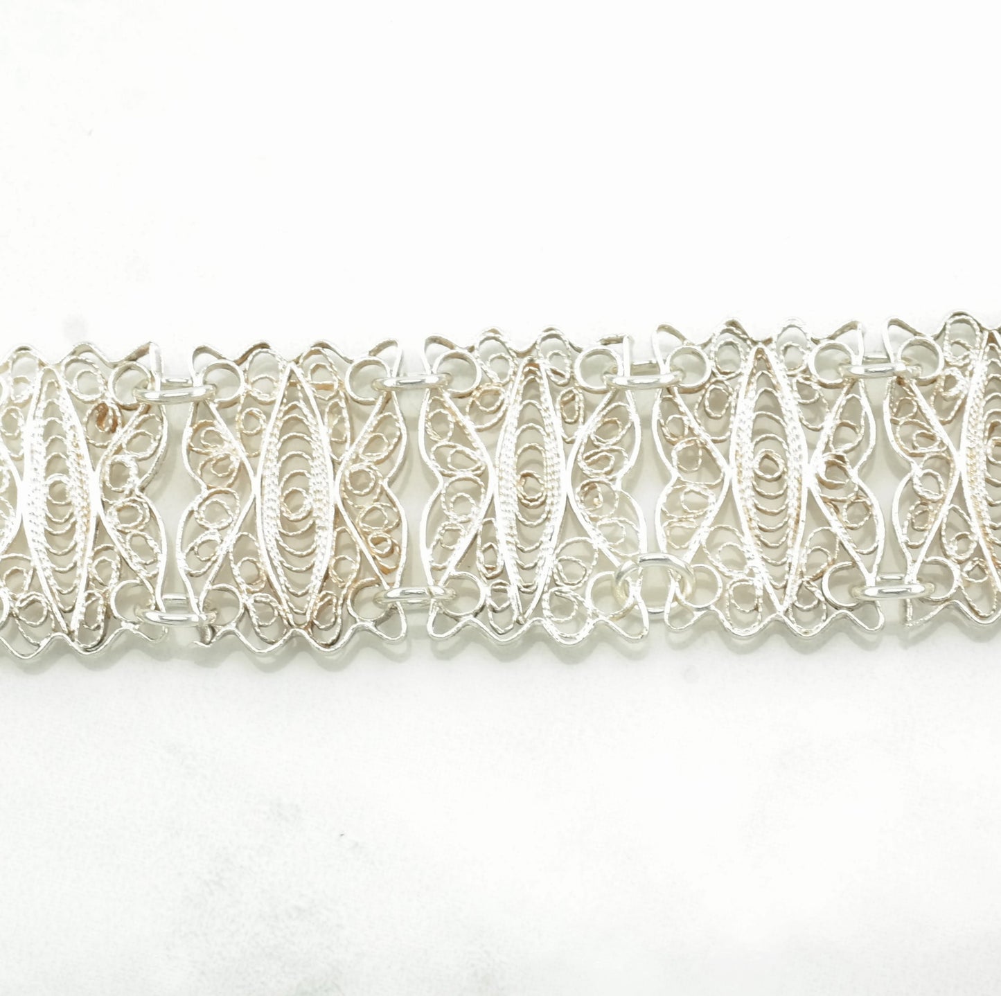 Choice of Vintage Sterling Silver Link Bracelets Filigree