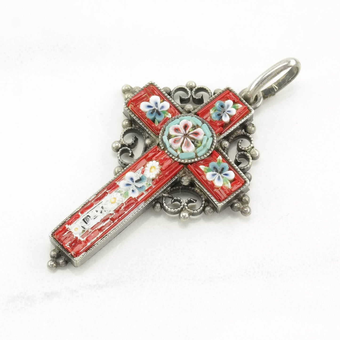 Vintage Choice of James Avery, Enamel, Gemstone Cross Sterling Silver Pendant