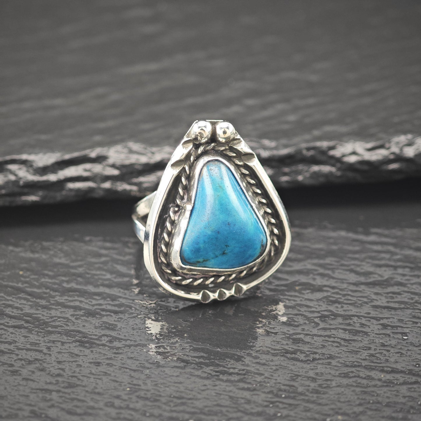 Native American Turquoise Ring Sterling Silver