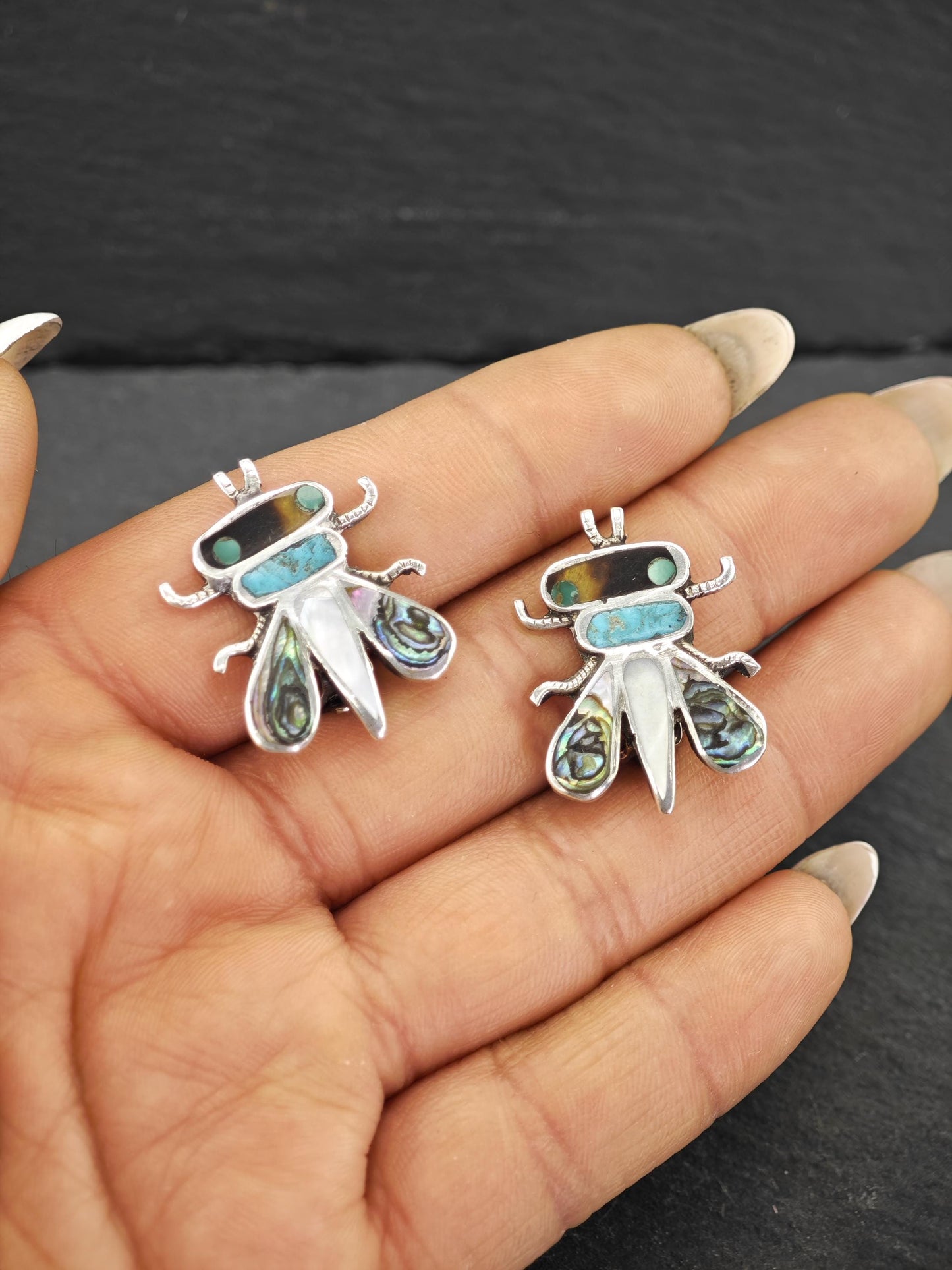 Choice of Vintage Native American Sterling Silver Clip On Earrings