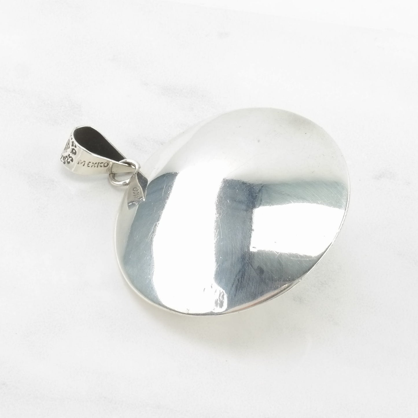 Taxco Tiger's Eye Hollow Sterling Silver Pendant P2575
