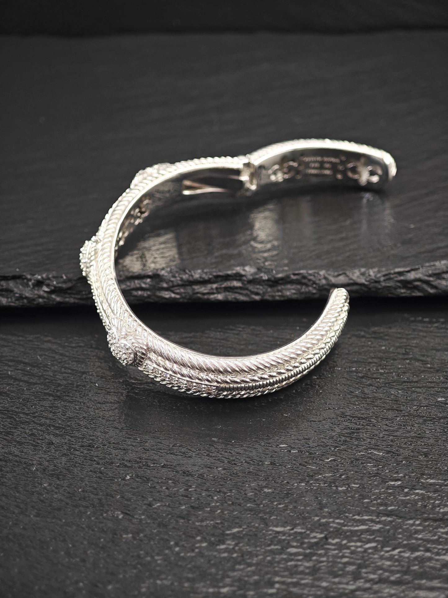 Vintage Judith Ripka, DQCZ Bracelet Sterling Silver