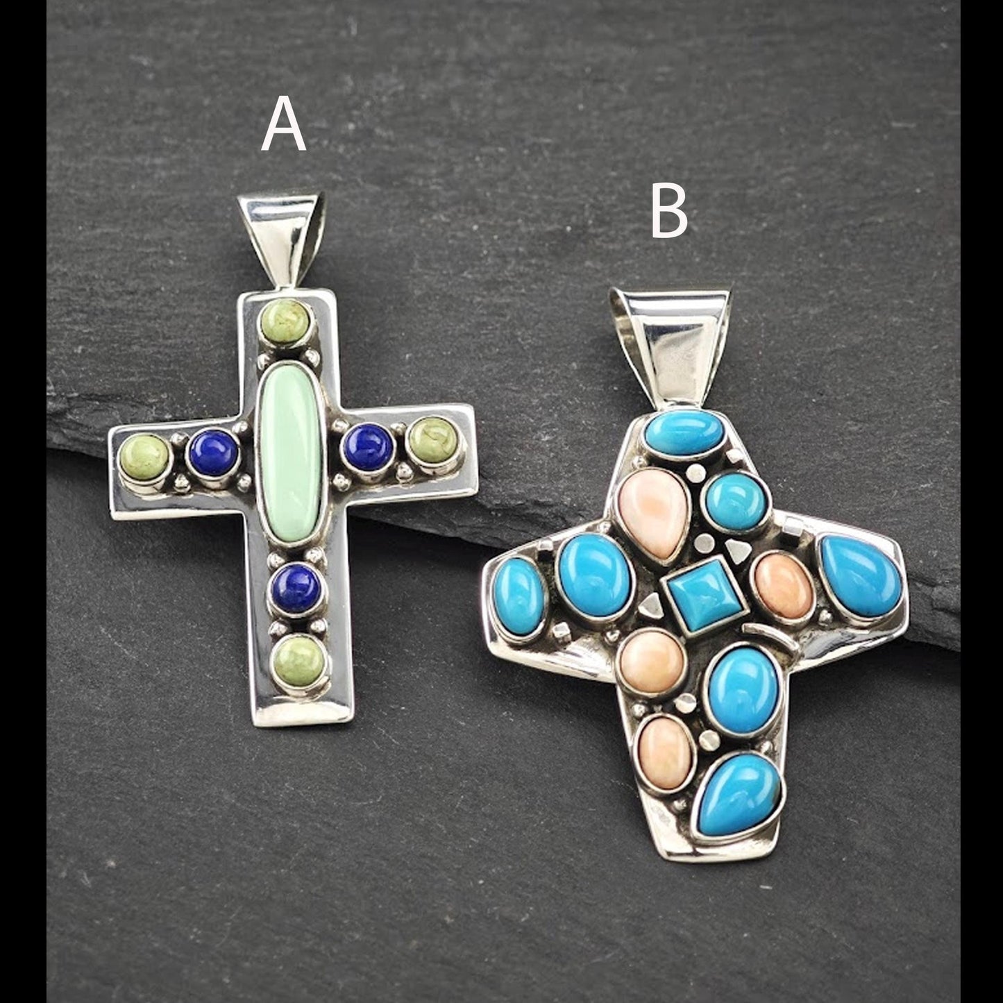 Choice of Vintage DTR Cross Pendants Sterling Silver