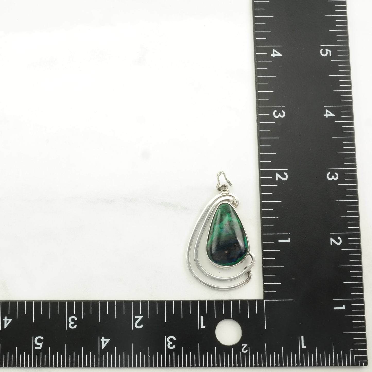 Vintage Chrysocolla Sterling Silver Pendant