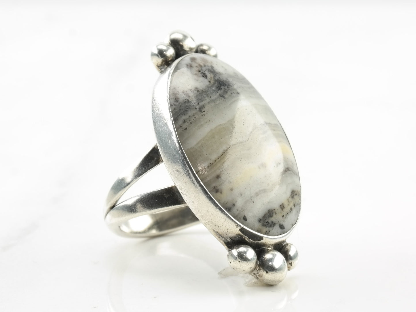 Vintage Southwest Silver Ring Jasper Sterling Size 5 1/2