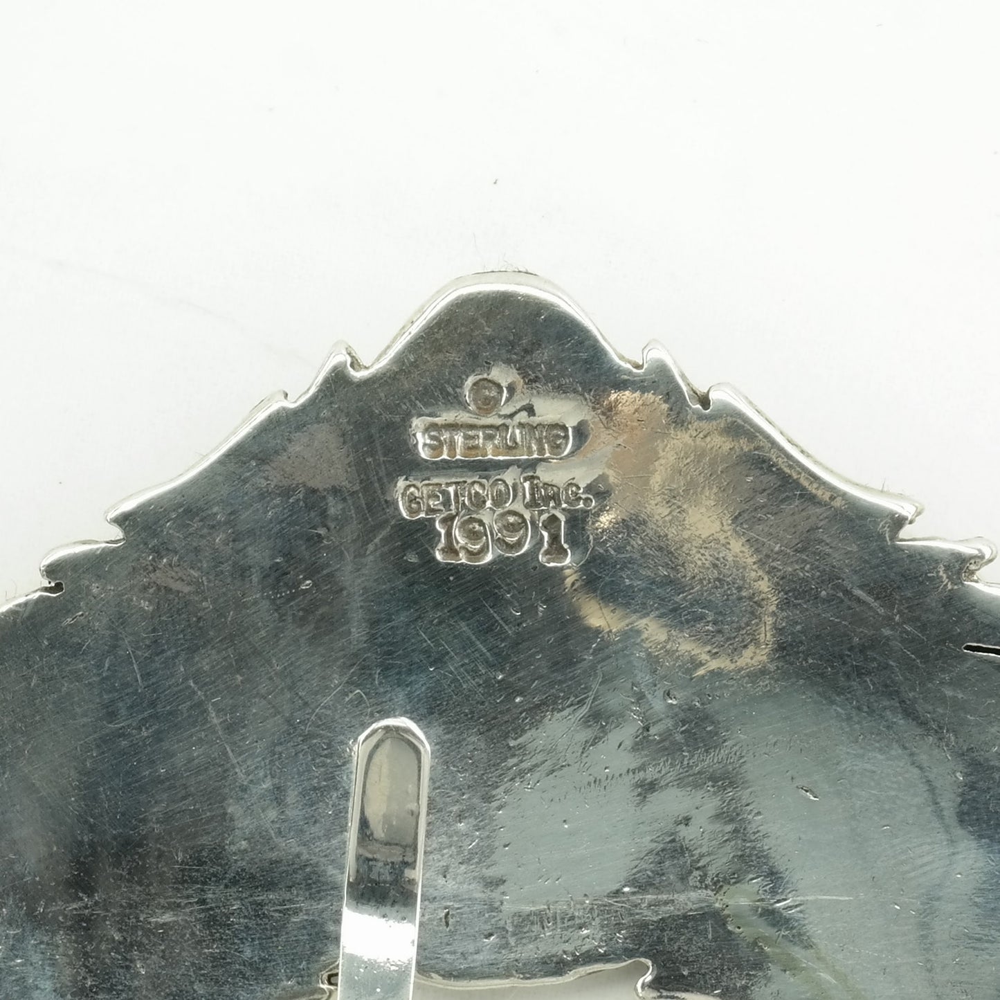 Vintage Getco Inc. Sterling Silver Belt Buckle and Belt Tip