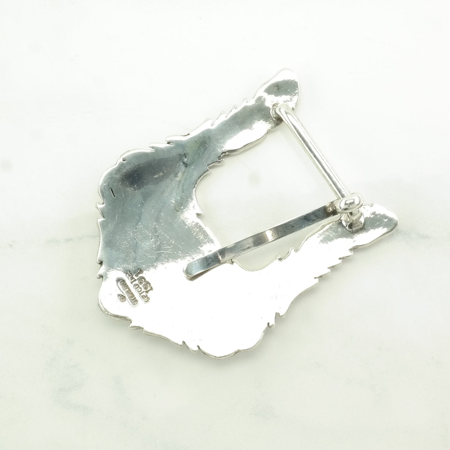 Vintage Getco Inc. Sterling Silver Belt Buckle and Belt Tip