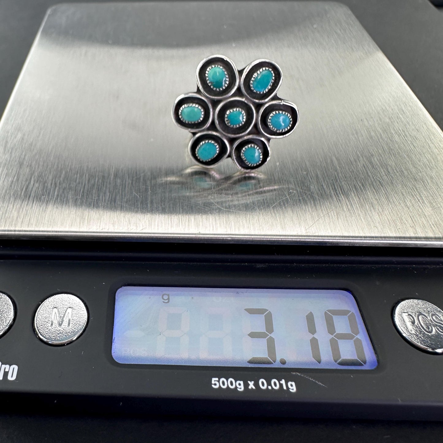 Native American Sterling Silver Ring Sz7 R5696