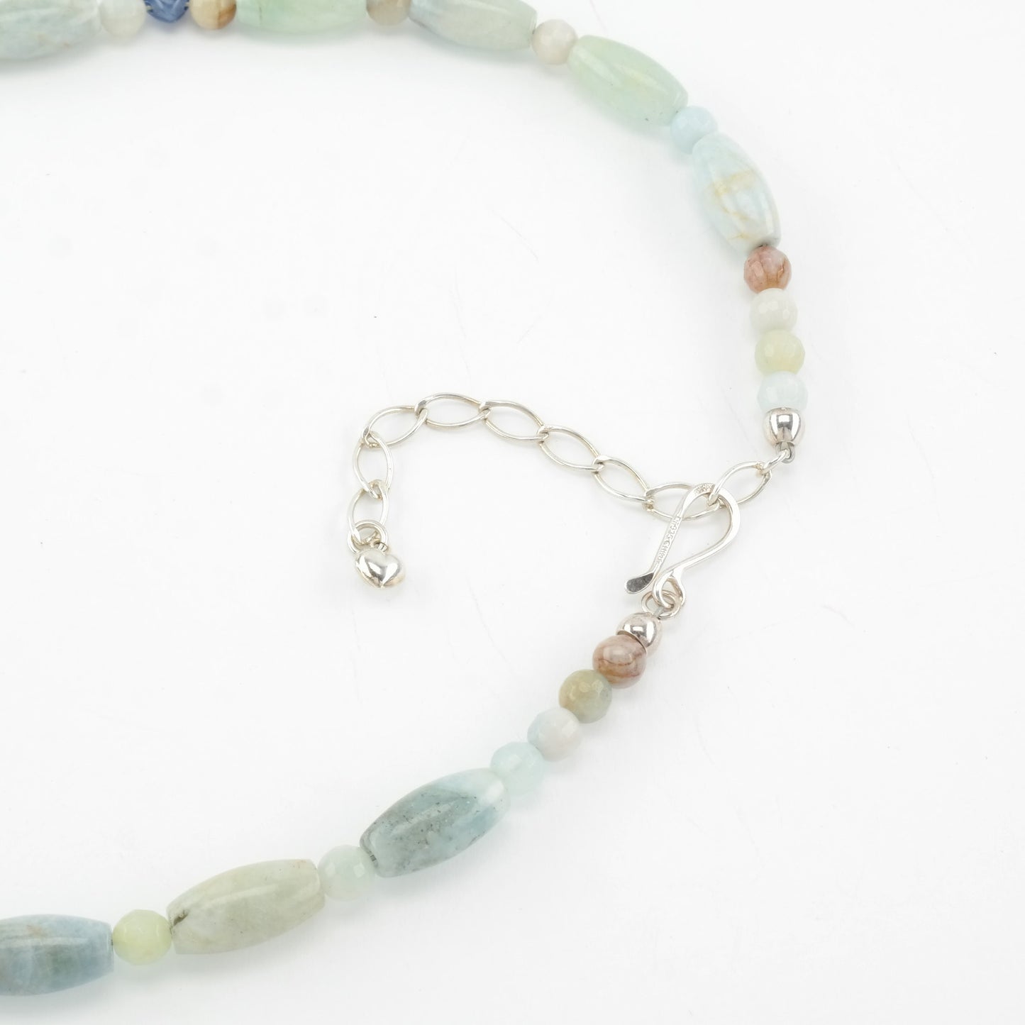 Vintage DTR Sterling Silver Blue Aquamarine, Kyanite Necklace