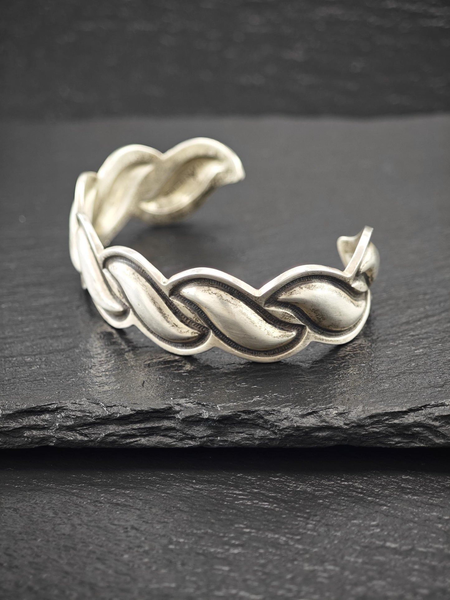 Vintage Native American Cuff Bracelet Sterling Silver