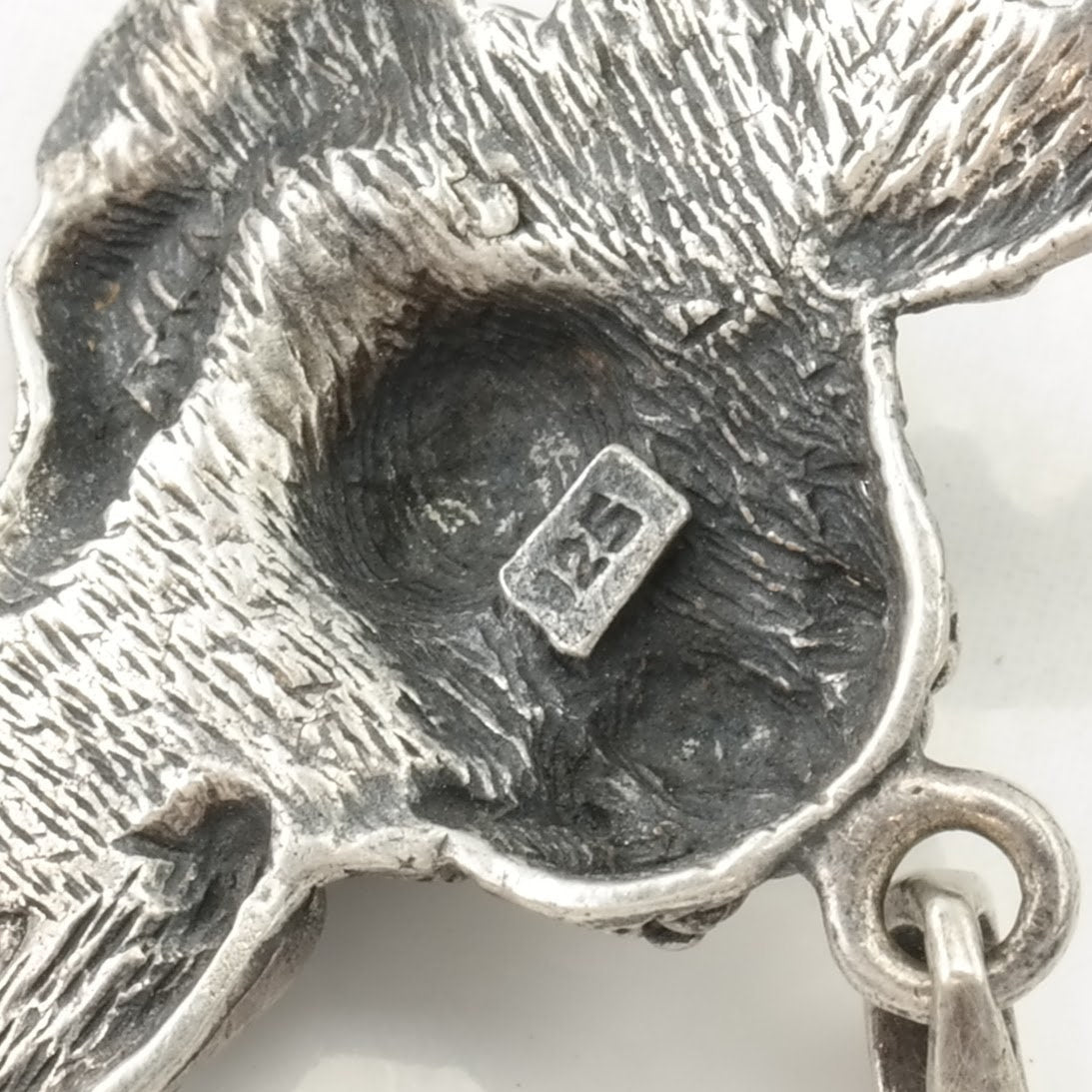 Vintage Cupid Bust Sterling Silver Pendant