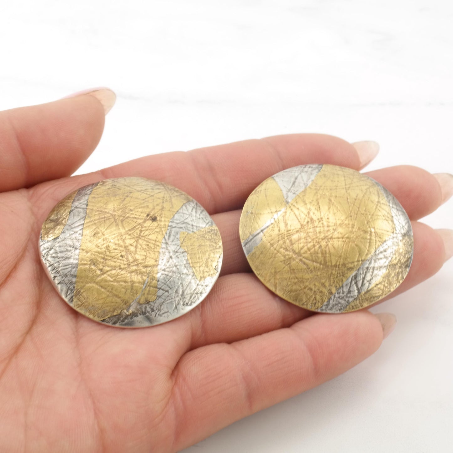 Vintage Studio Sterling Silver Clip On Earrings