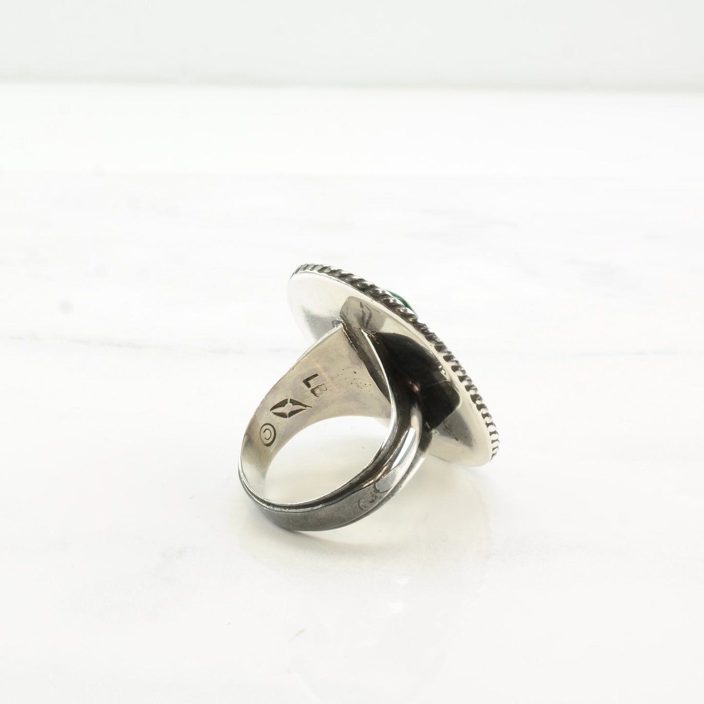 Hopi Sterling Silver Inlay Ring | Lula Bowannie | Vintage Native American Jewelry | Multi-Stone Ring | Size 9 3/4