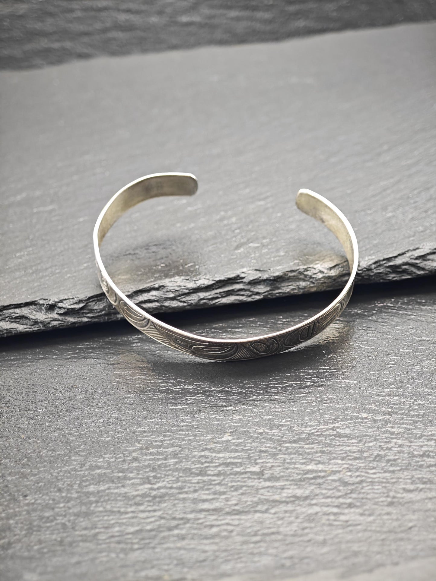 Vintage PNW Cuff Bracelet Sterling Silver