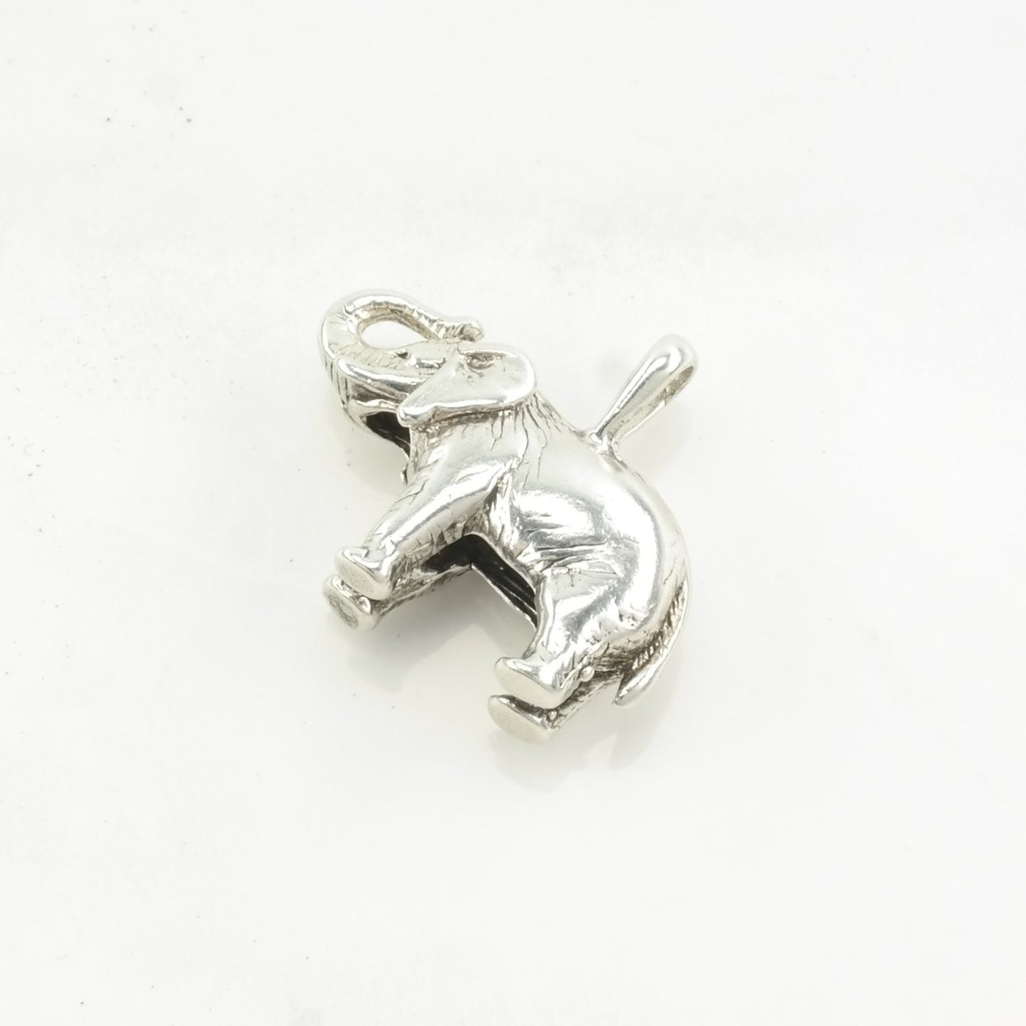Vintage Elephant Sterling Silver Pendant