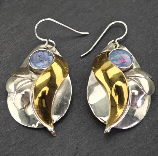 Vintage Sterling Silver Fish Hook Earrings