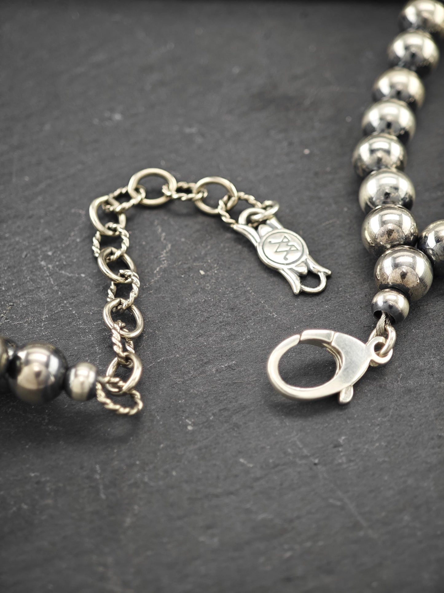 American West, Carolyn Pollack, Howlite Squash Blossom Necklace Sterling Silver