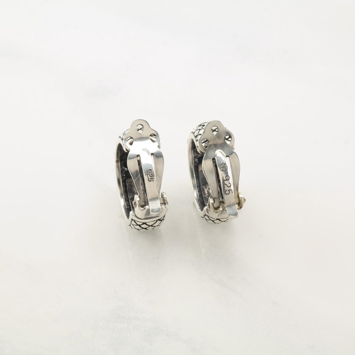 Vintage Stephen Dweck Sterling Silver Clip On/Hoop Earrings