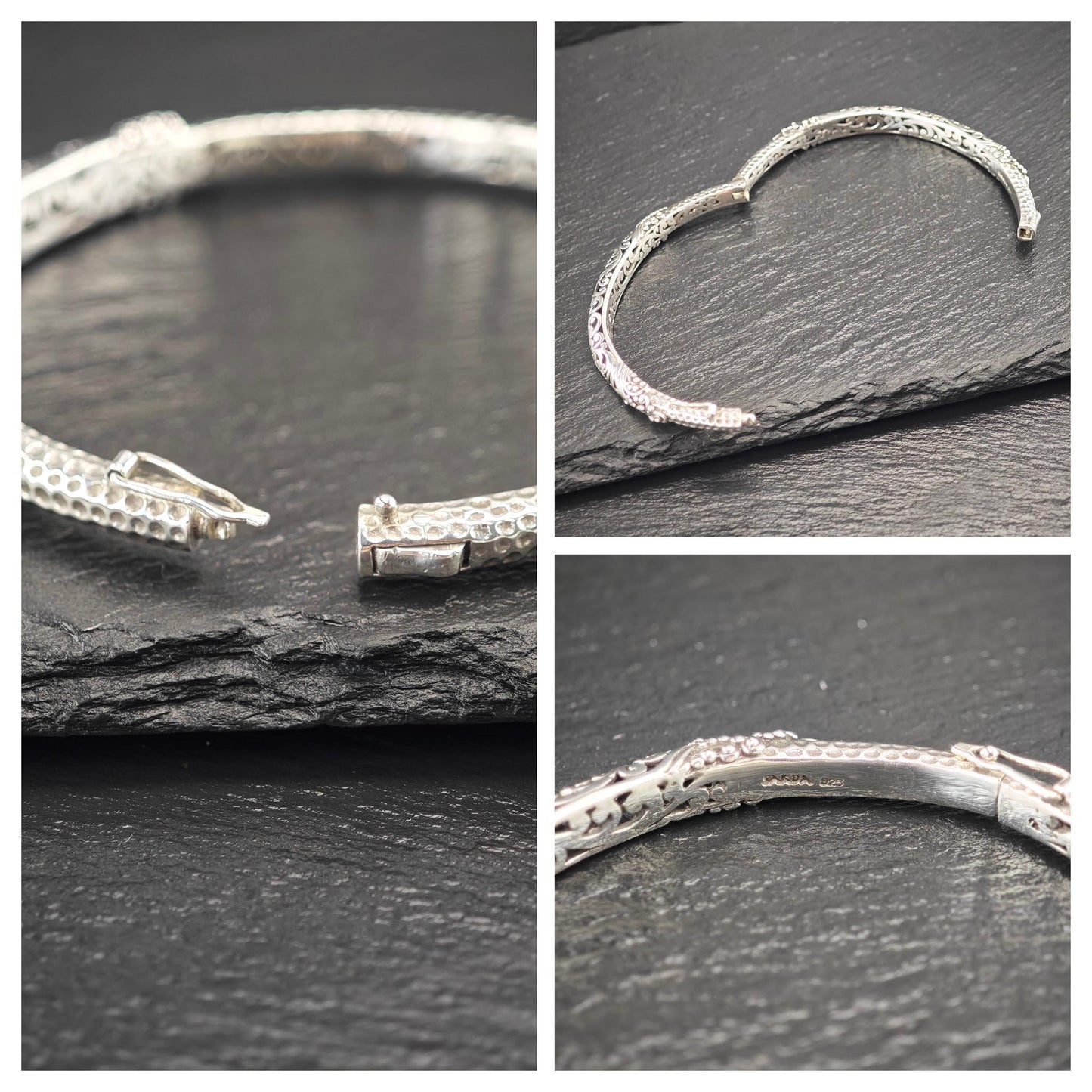 Vintage Sarda, Bangle Bracelets Sterling Silver