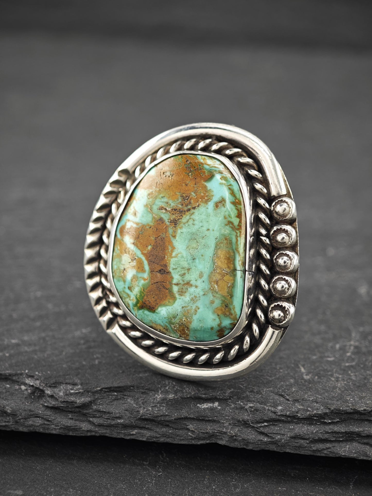 Vintage Native American Turquoise Ring Sterling Silver