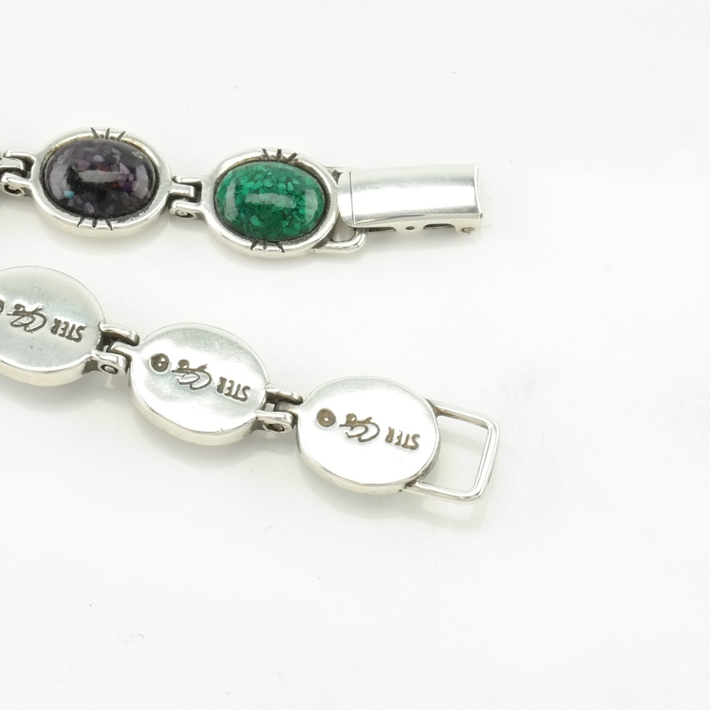 Choice of Carolyn Pollack Sterling Silver Link Bracelet Lapis Lazuli, Multi Stone