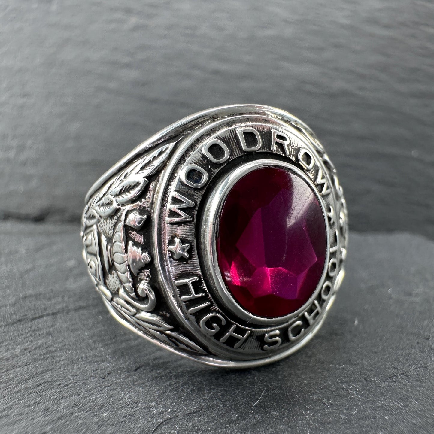 1960 Woodrow Highschool Sterling Silver Ring Size 9 1/4