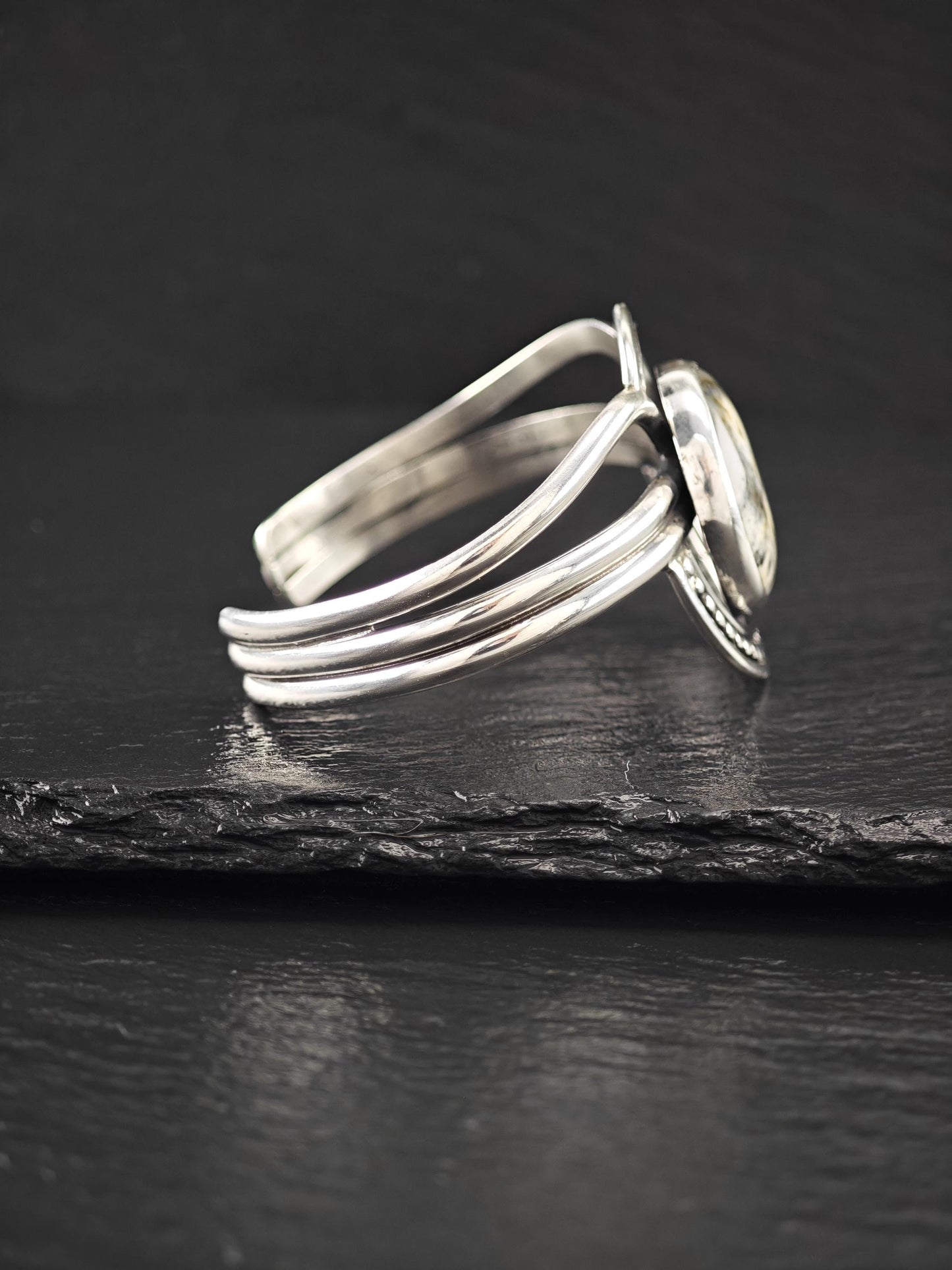 Karnes Stinson Agate Cuff Bracelet Sterling Silver