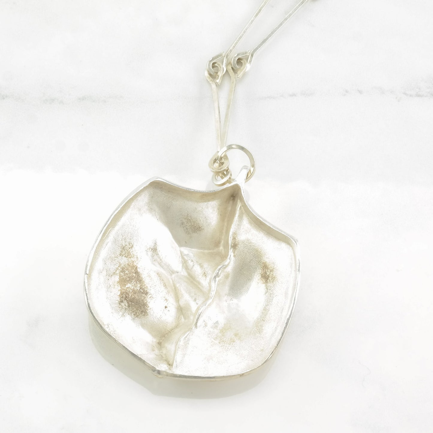 Vintage Modernist Sterling Silver Swedish, Abstract, Modernist Necklace