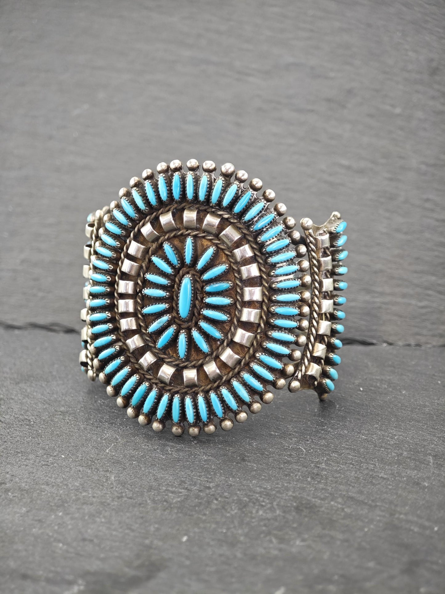 Vintage Native American Sterling Silver Cuff Bracelet