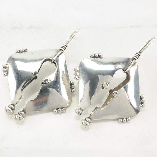 Sterling Silver Abstract Earrings Fish Hook