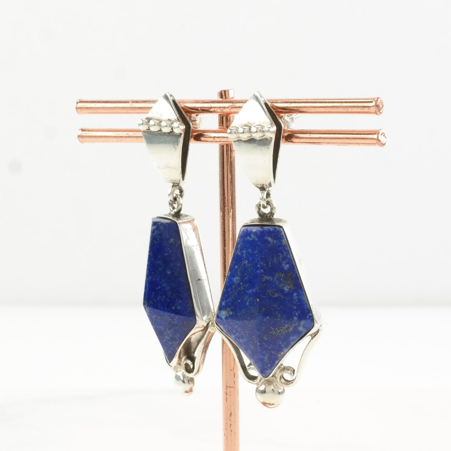 DTR Sterling Silver Lapis Lazuli Earrings Stud/Dangle