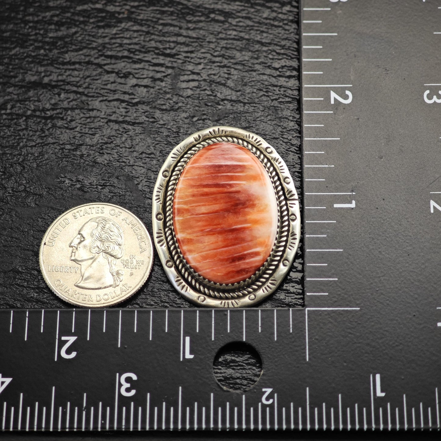 SW Spiny Oyster Shell Pendant/Brooch Sterling Silver P3067