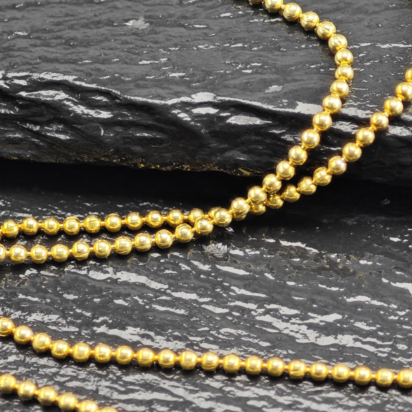 Choice of Gold Plated Ball Chain Sterling Silver Necklace N2756