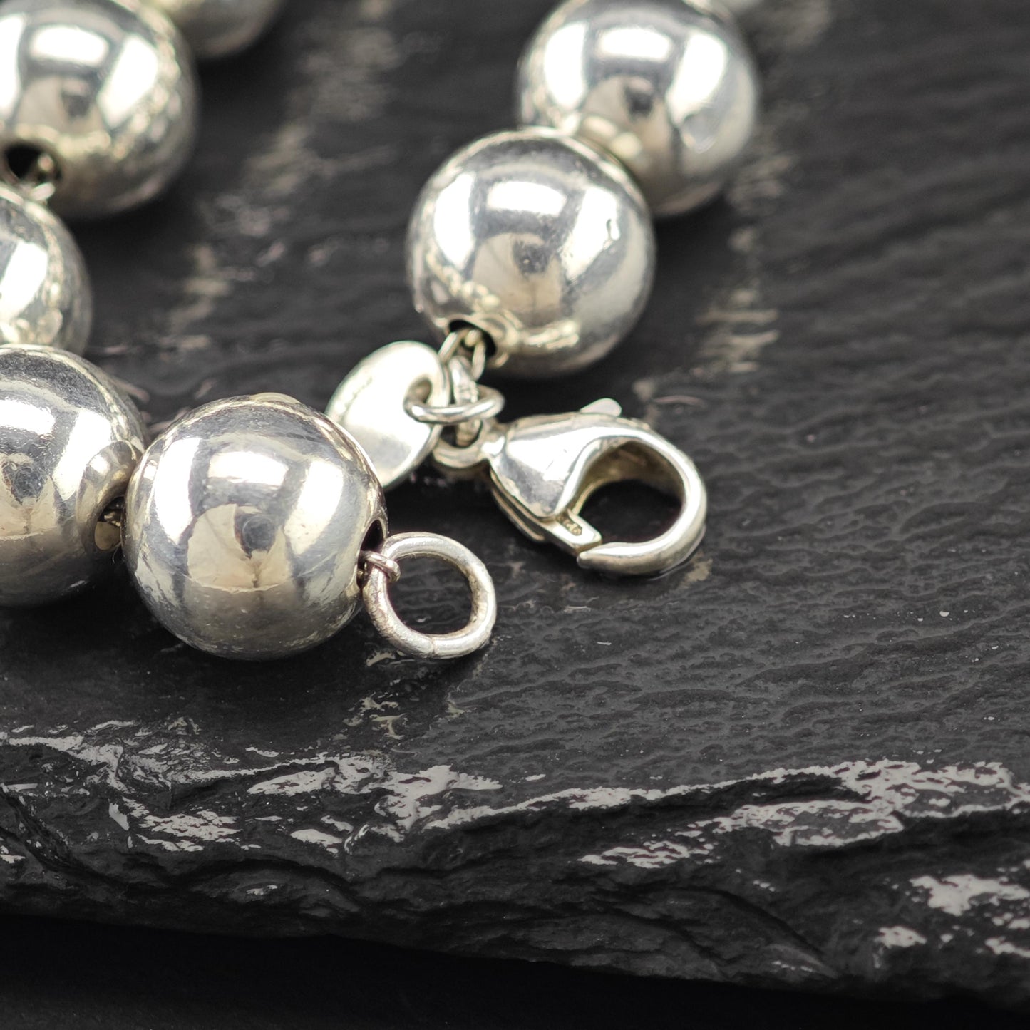 Choice of Tiffany Beaded Link Bracelets, Sterling Silver Size 6 1/2"