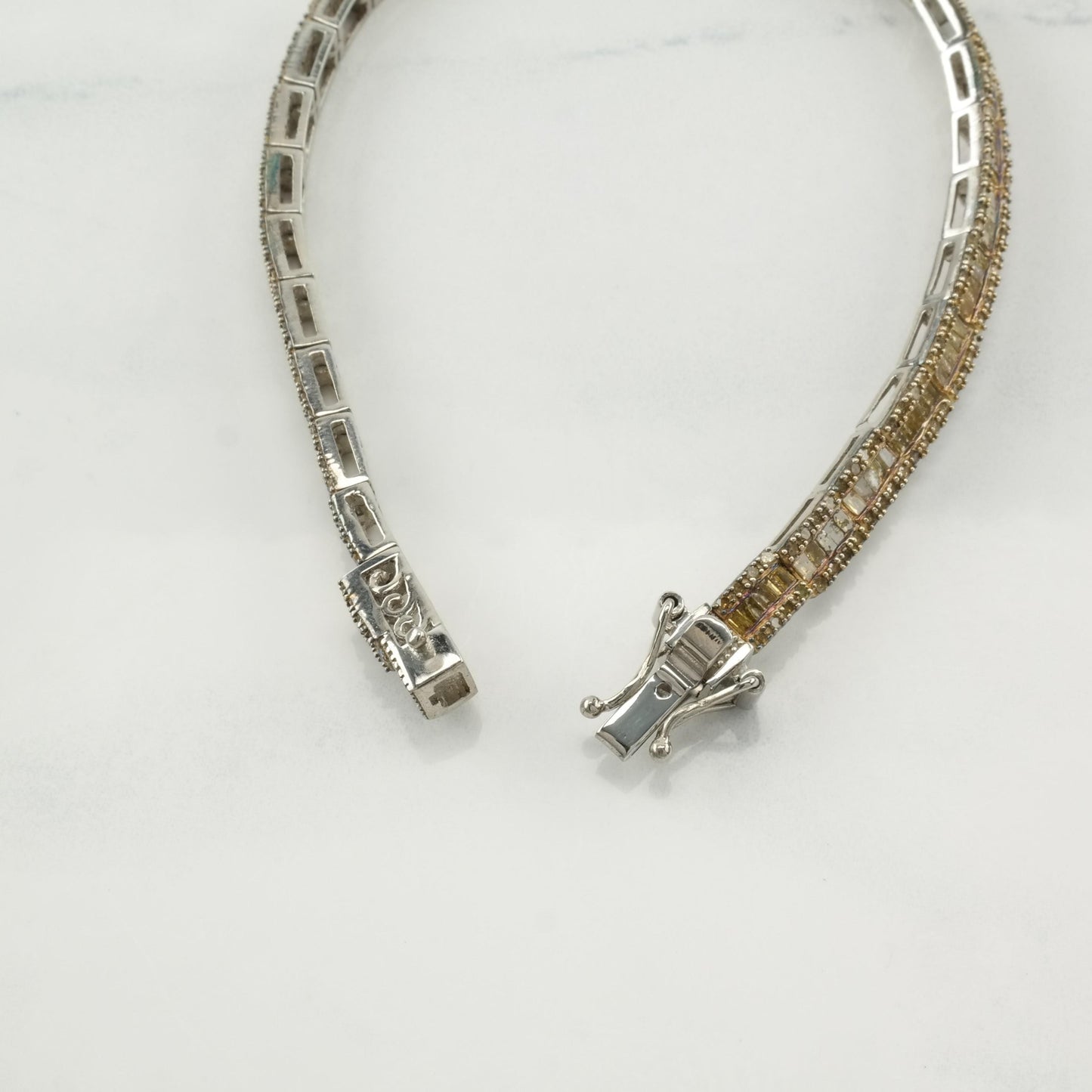 3.5ctw Yellow Brown Diamond Bracelet Sterling Silver Tennis