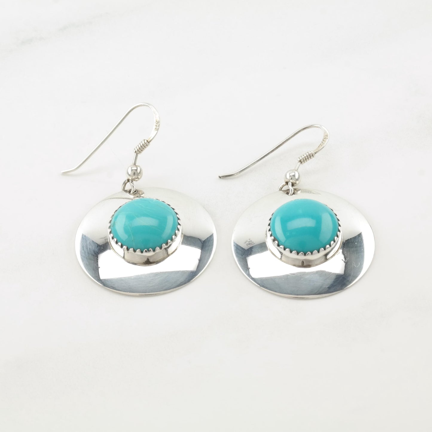 Vintage Navajo, Sterling Silver Fish Hook Earrings